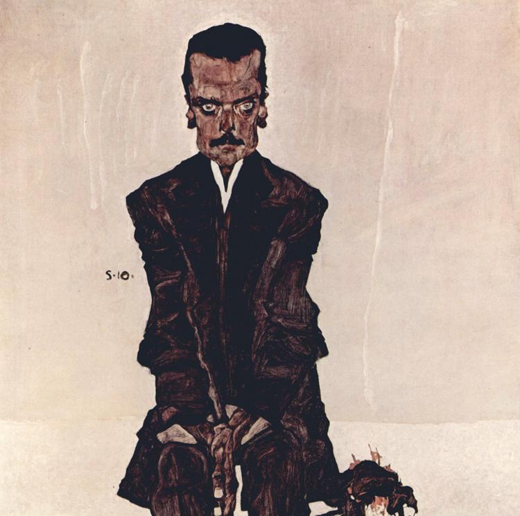 Egon Schiele Portrait of the Publisher Eduard Kosmack (mk12) oil painting picture